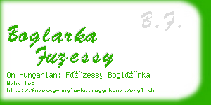 boglarka fuzessy business card